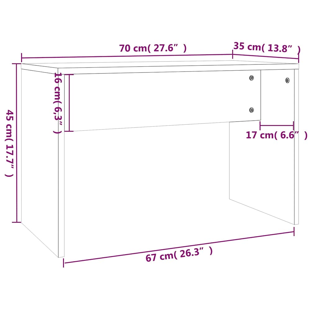 Set toaletni stolić boja bijeli 86,5x35x136 cm