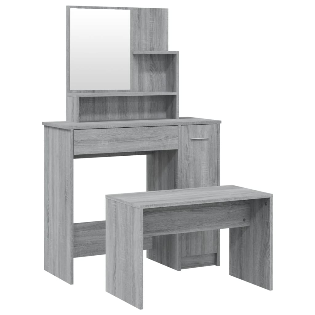 Set toaletnog stolića boja hrasta sonome 86,5x35x136 cm