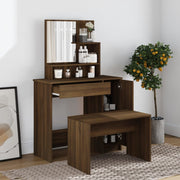 Set toaletni stolić boja smeđeg hrasta 86,5x35x136 cm