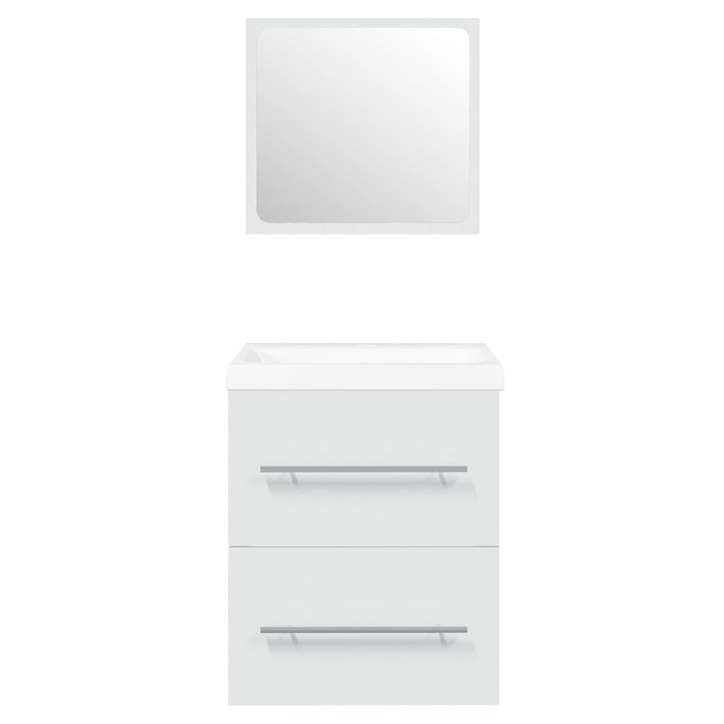 Ormarić s ugrađenim umivaonikom bijeli konstruirano drvo
