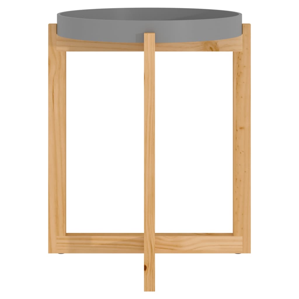 Stolić za kavu sivi 41x41x48,5 cm konstruirano drvo i borovina