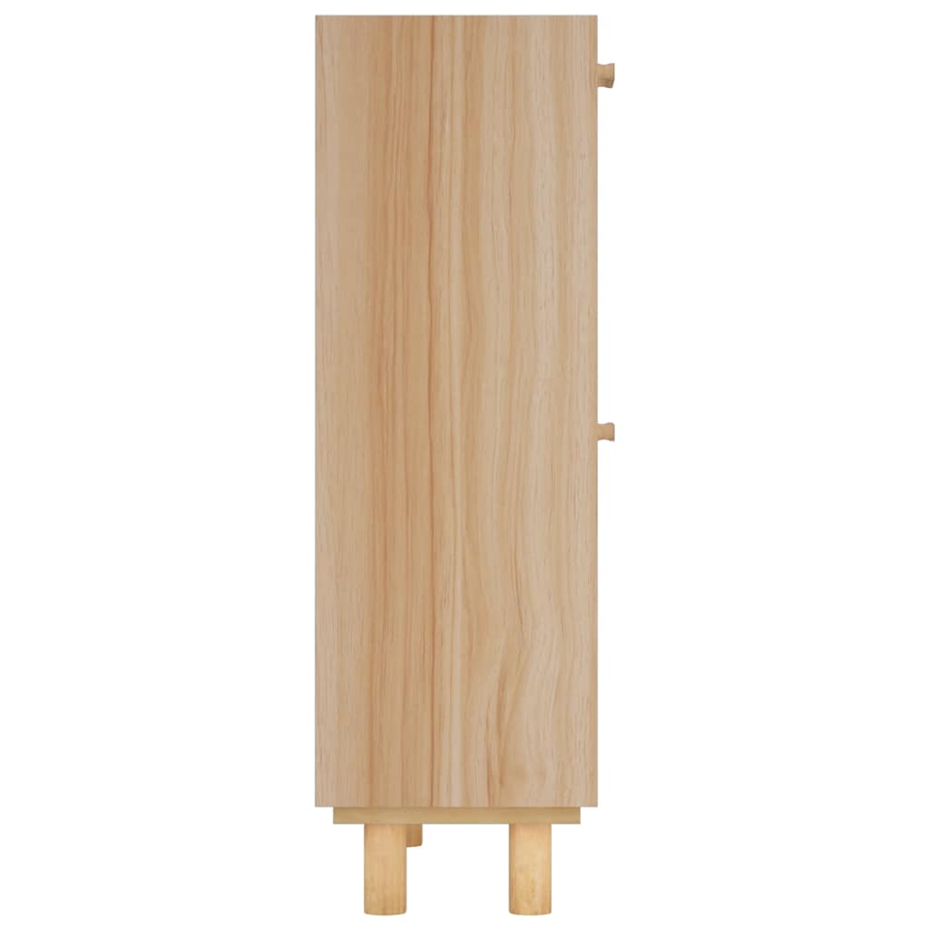 Ormarić za cipele smeđi 52 x 25 x 80 cm drvo i prirodni ratan
