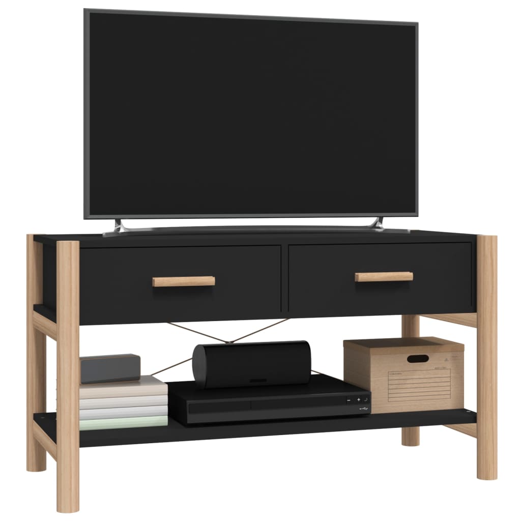 TV ormarić crni 82 x 38 x 45 cm od konstruiranog drva