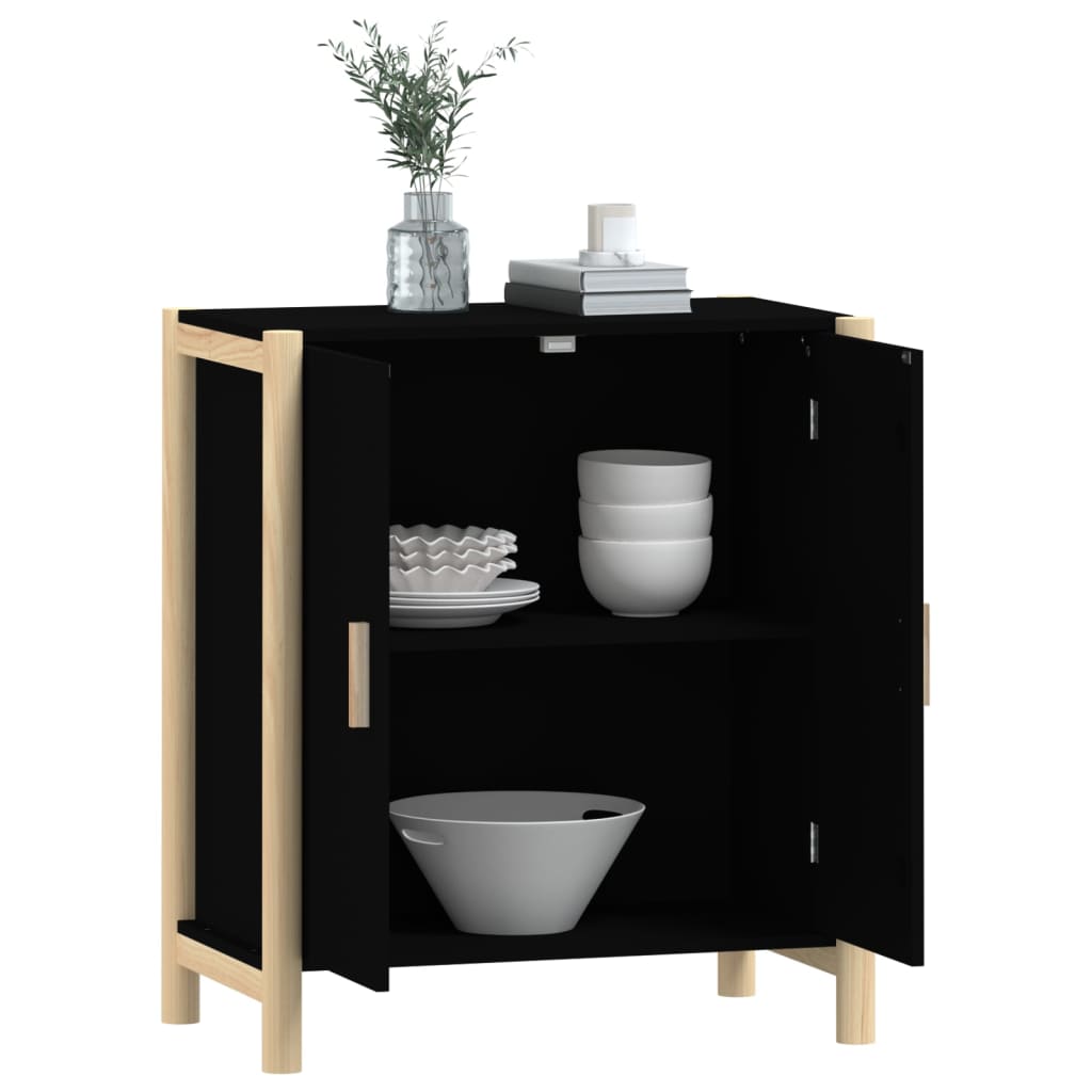 Komoda crna 62 x 38 x 70 cm od konstruiranog drva