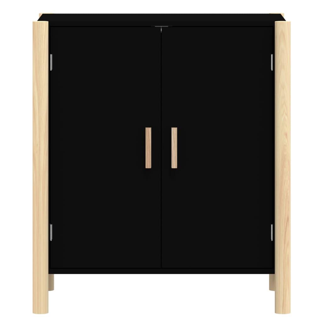 Komoda crna 62 x 38 x 70 cm od konstruiranog drva