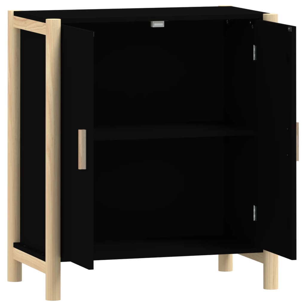 Komoda crna 62 x 38 x 70 cm od konstruiranog drva