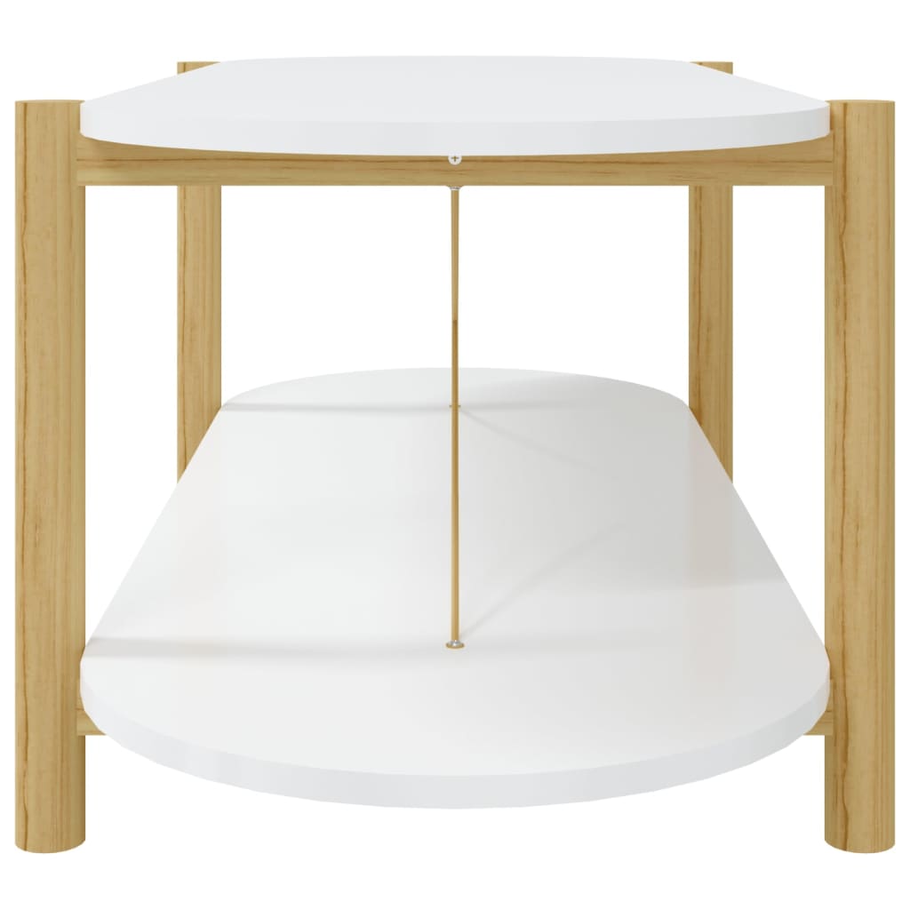 Stolić za kavu bijeli 110 x 48 x 40 cm od konstruiranog drva