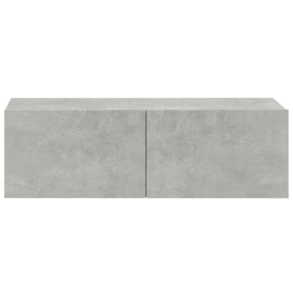 Zidni TV ormarići 4 kom Siva betona 100 x 30 x 30 cm