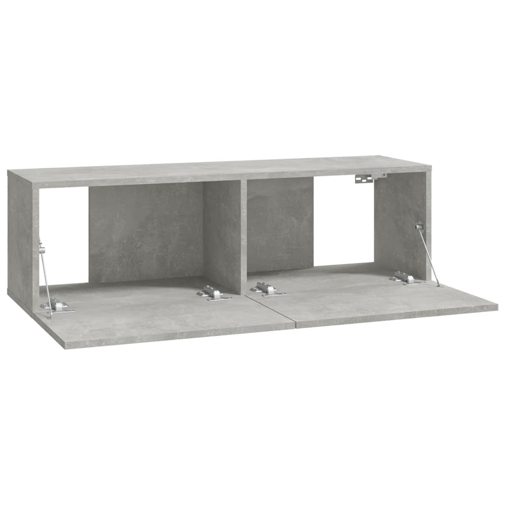 Zidni TV ormarići 4 kom Siva betona 100 x 30 x 30 cm