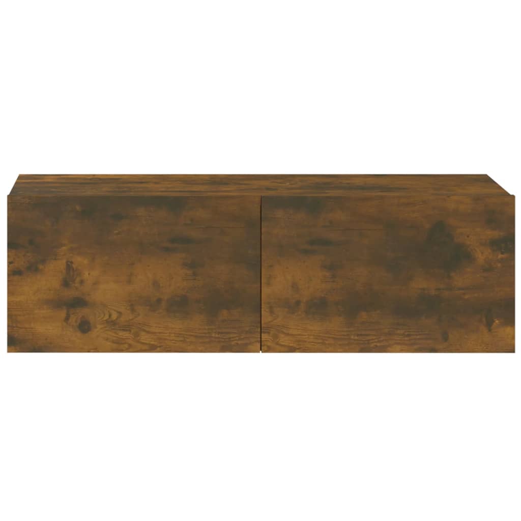 Zidni TV ormarići 4 kom dimljeni hrast 100 x 30 x 30 cm drveni