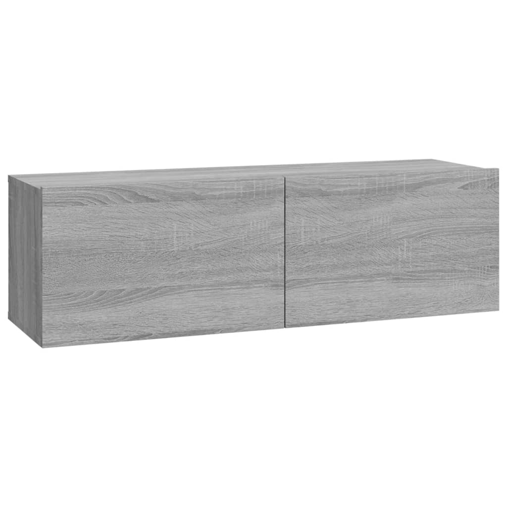 Zidni TV ormarići 4 kom boja sivog hrasta sonome 100x30x30 cm