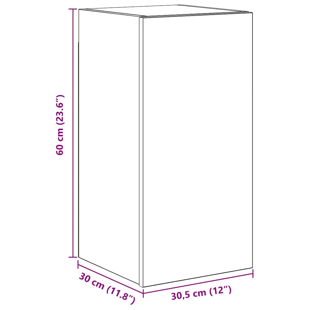 7-dijelni set TV ormarića siva boja betona konstruirano drvo