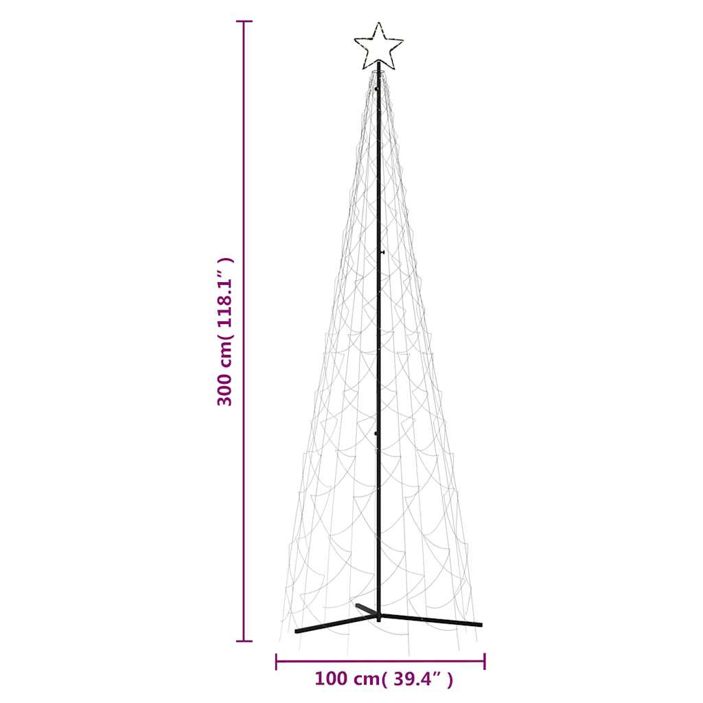 Božićno drvce u češeru toplo bijelo 500 LED dioda 100x300 cm