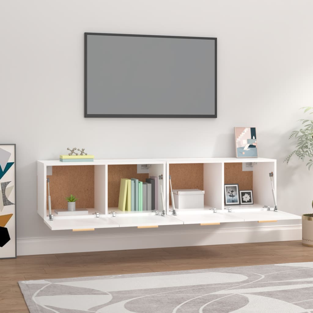 Zidni ormarići 2 kom bijeli 80 x 35 x 36,5 cm konstruirano drvo