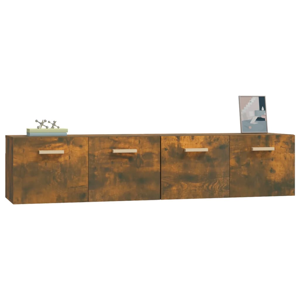Zidni ormarići 2 kom boja dimljenog hrasta 80x35x36,5 cm drveni