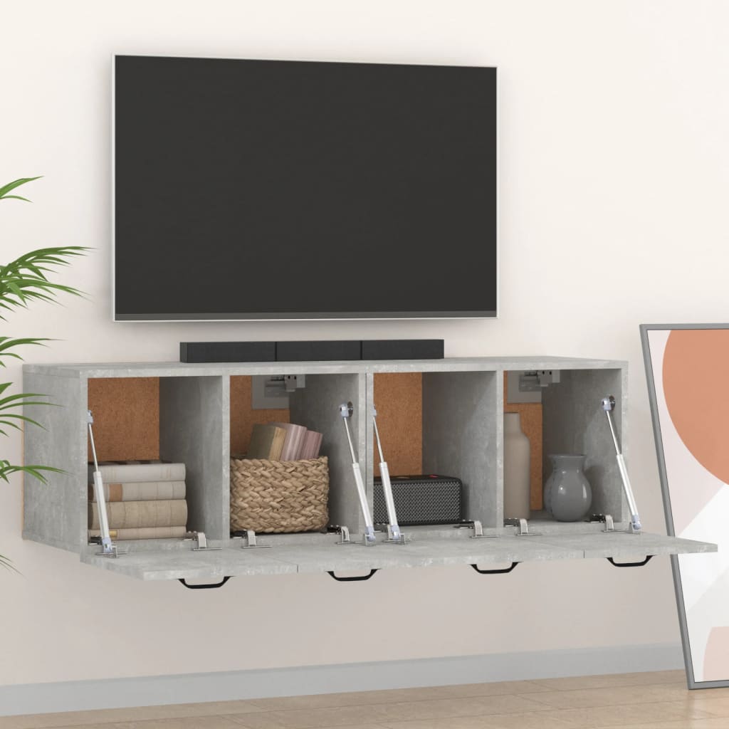 Zidni ormarići 2 kom boja betona 80x35x36,5cm konstruirano drvo