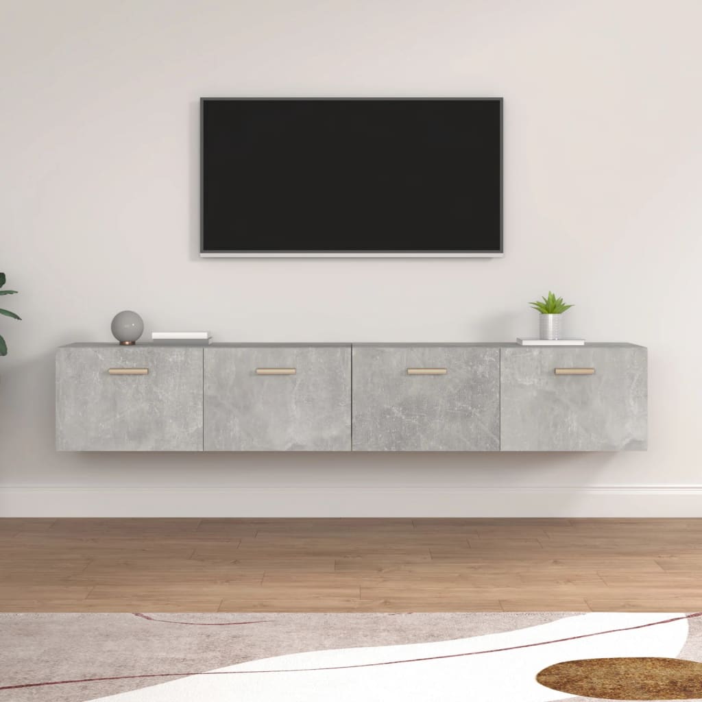 Zidni ormarići 2 kom boja siva betona 100x36,5x35 cm drveni