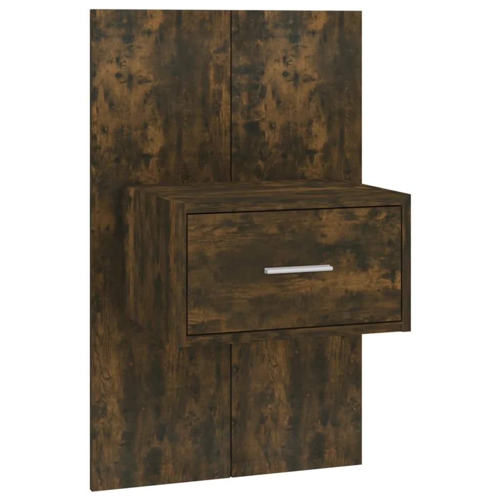 Uzglavlje za krevet s ormarićima boja hrasta konstruirano drvo