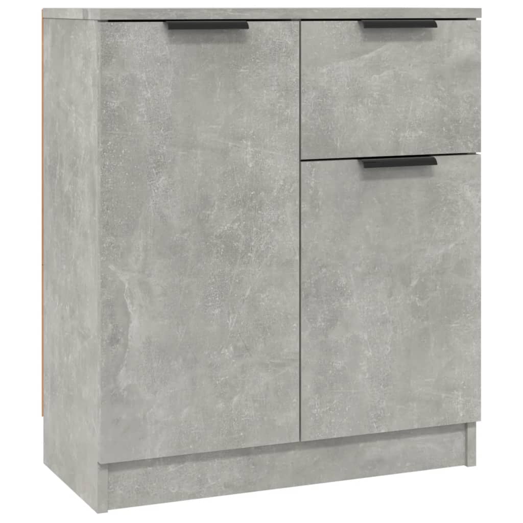 Komoda 2 kom siva boja betona 60x30x70 cm od konstruiranog drva