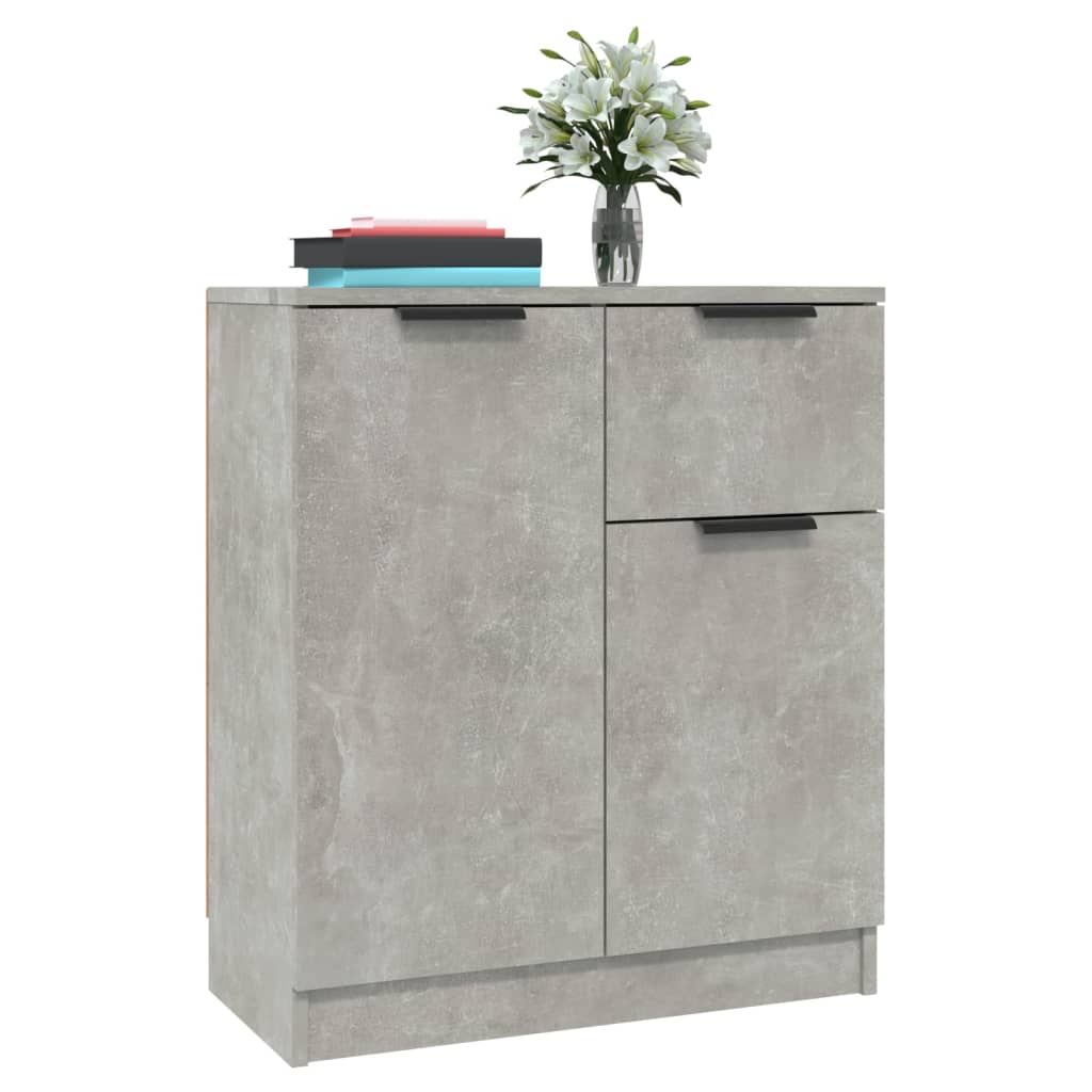 Komoda 2 kom siva boja betona 60x30x70 cm od konstruiranog drva