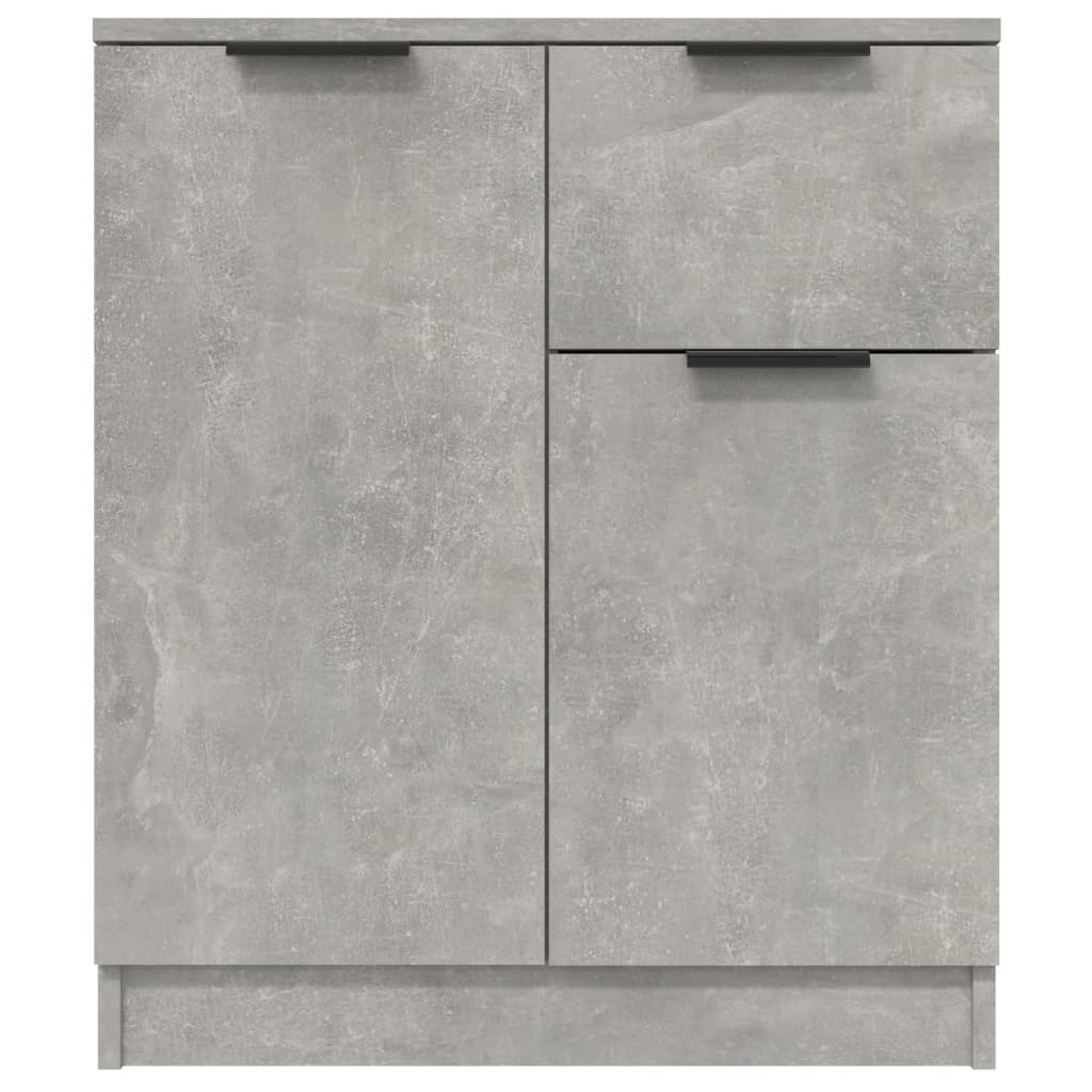 Komoda 2 kom siva boja betona 60x30x70 cm od konstruiranog drva