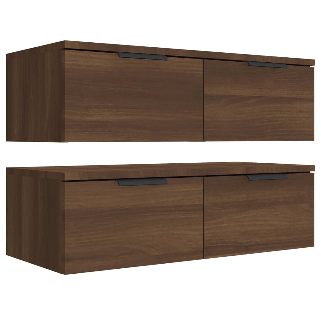 Zidni ormarići 2 kom boja hrasta 68x30x20 cm konstruirano drvo