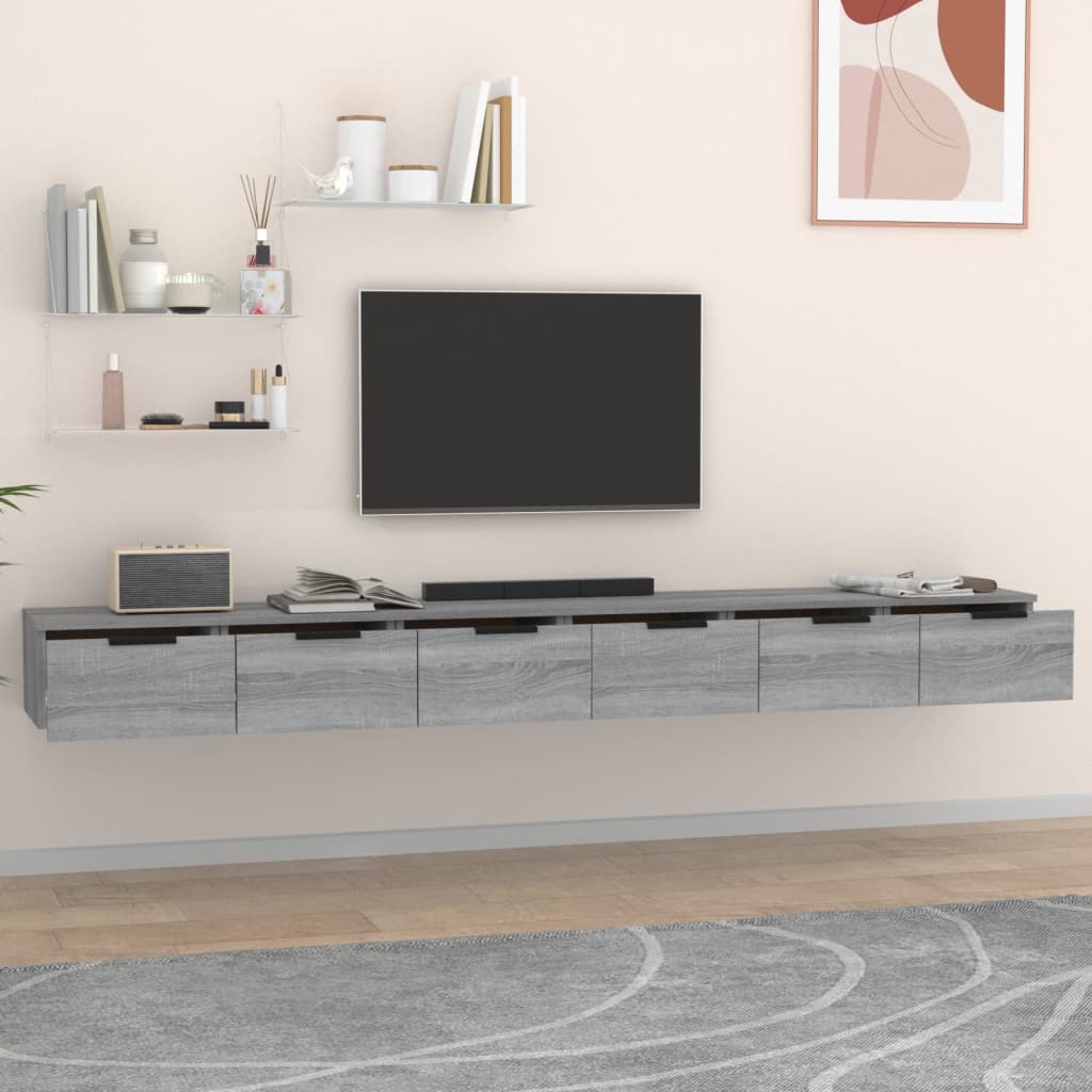 Zidni ormarići 2 kom boja hrasta 102x30x20 cm konstruirano drvo