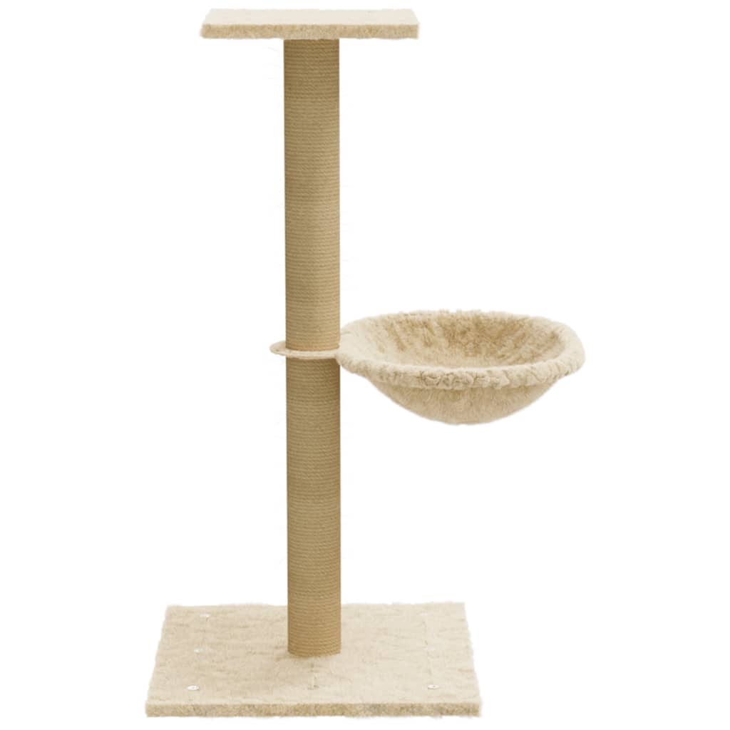 Penjalica za mačke sa stupom za grebanje od sisala krem 74 cm