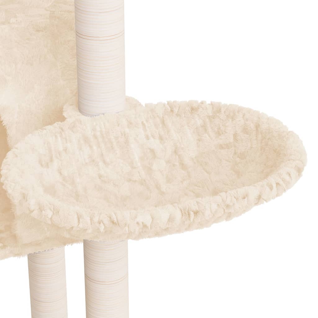 Penjalica za mačke sa stupovima za grebanje krem 108,5 cm