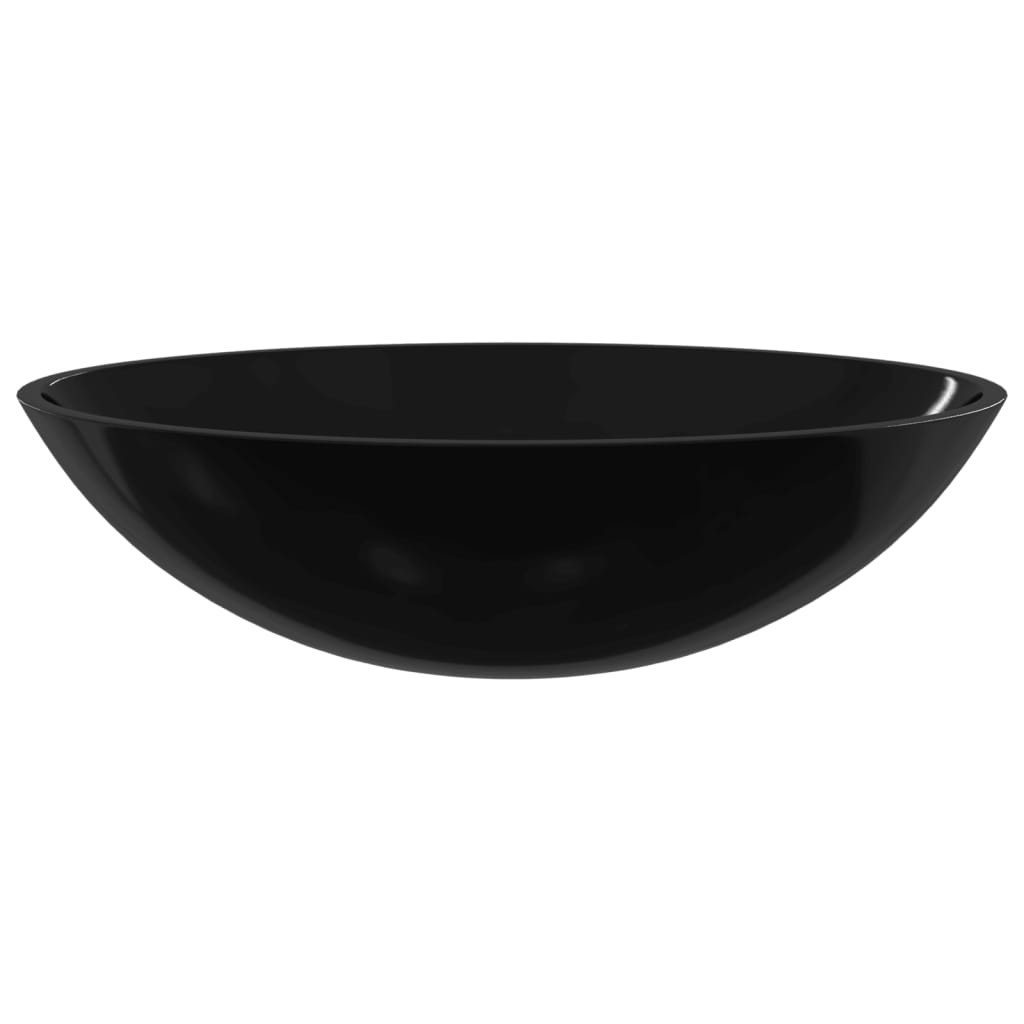 Umivaonik stakleni 50 x 37 x 14 cm crni