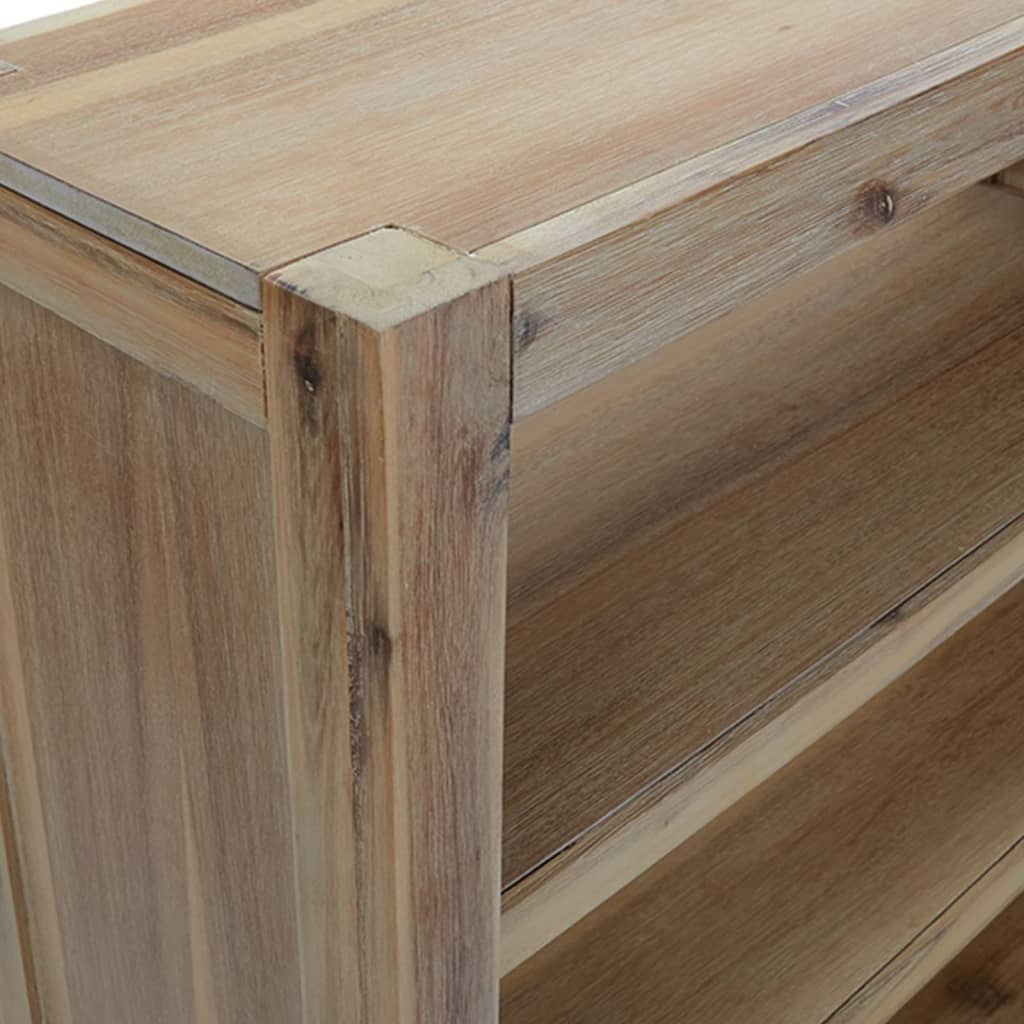 Polica za knjige sa 5 razina 80x30x140 cm masivno drvo bagrema