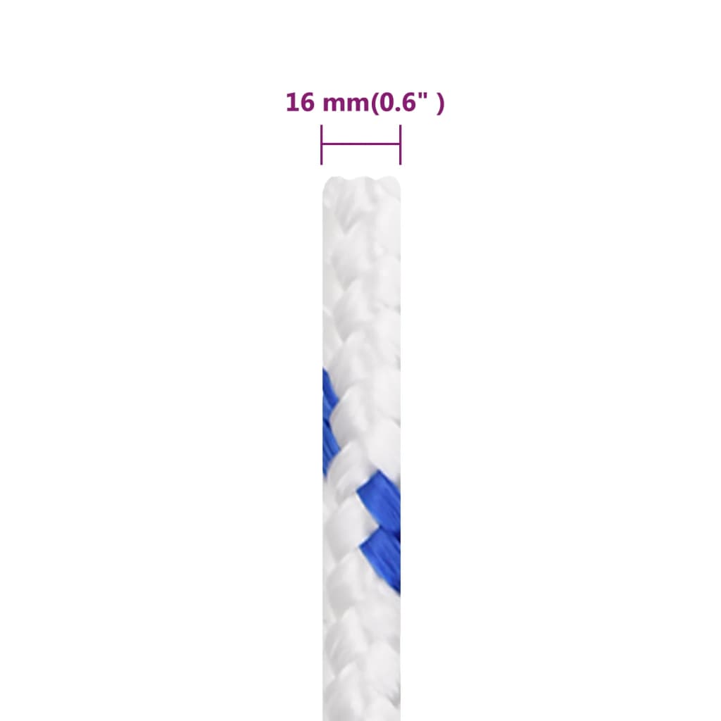 Brodski konop bijeli 16 mm 25 m od polipropilena