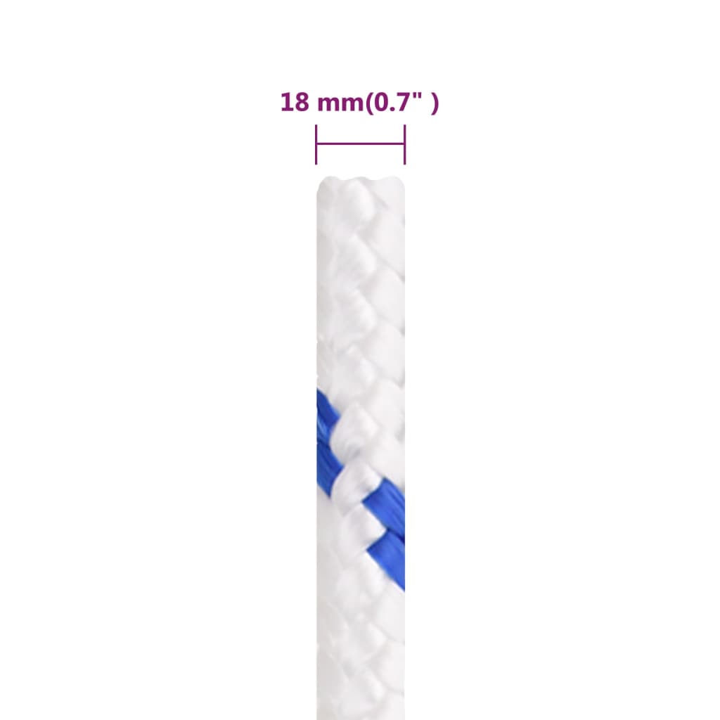 Brodski konop bijeli 18 mm 100 m od polipropilena