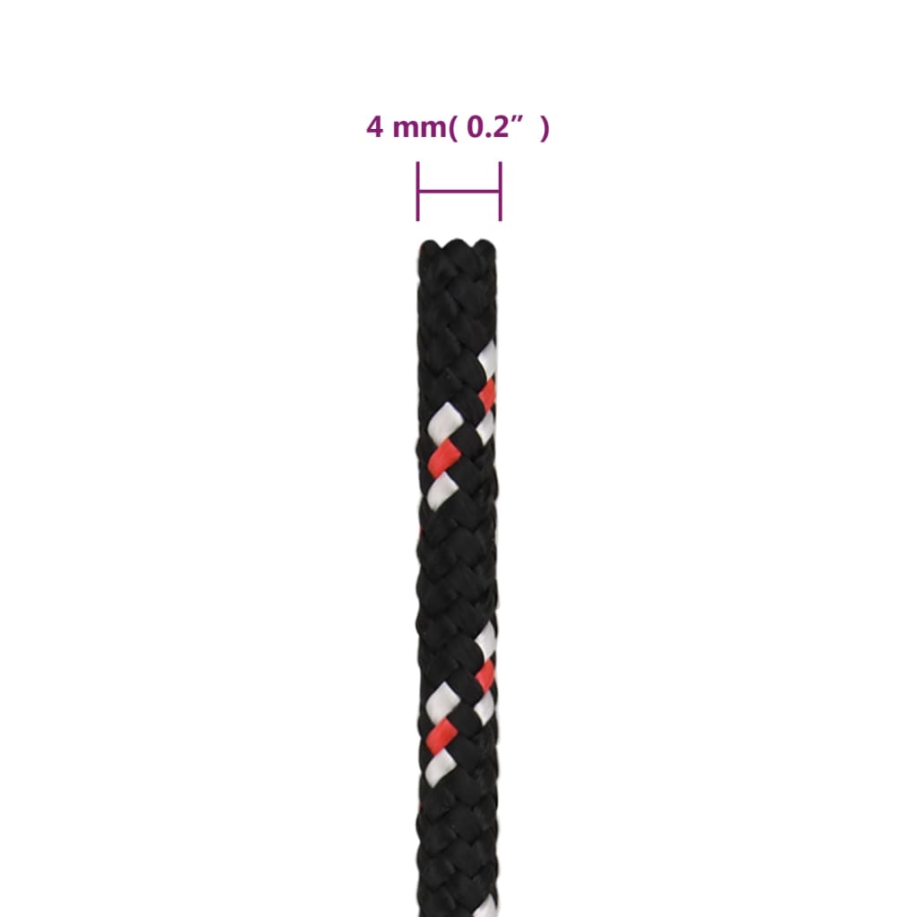 Brodski konop crni 4 mm 50 m od polipropilena