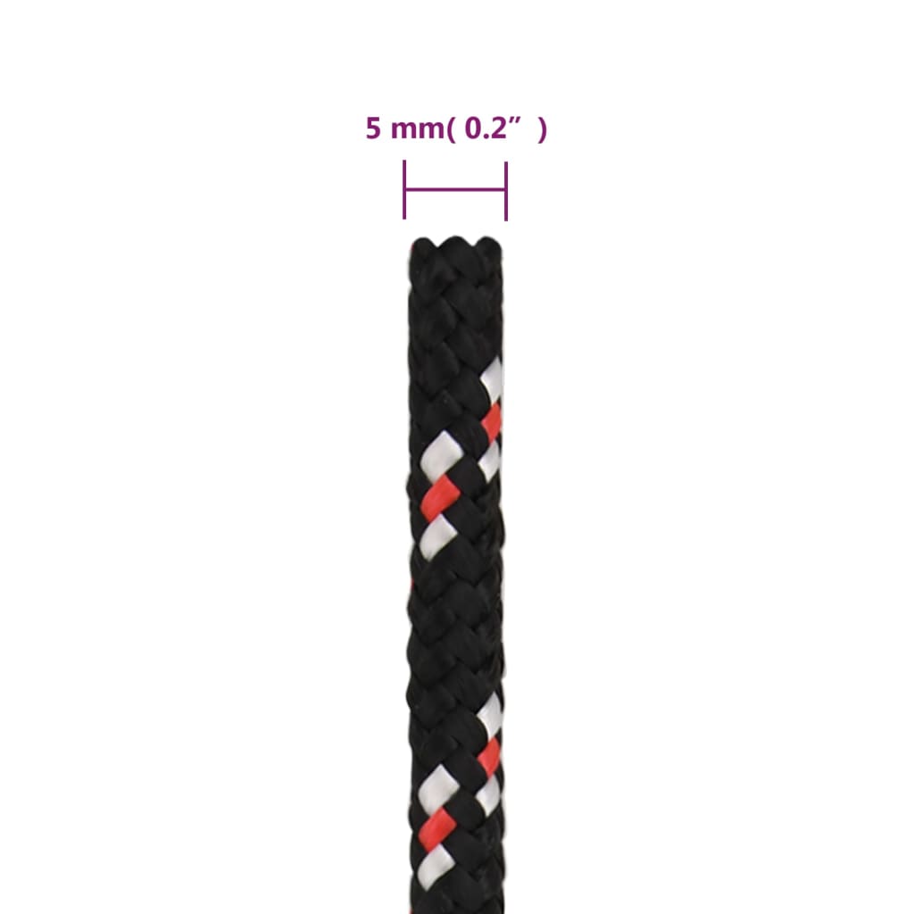 Brodski konop crni 5 mm 100 m od polipropilena
