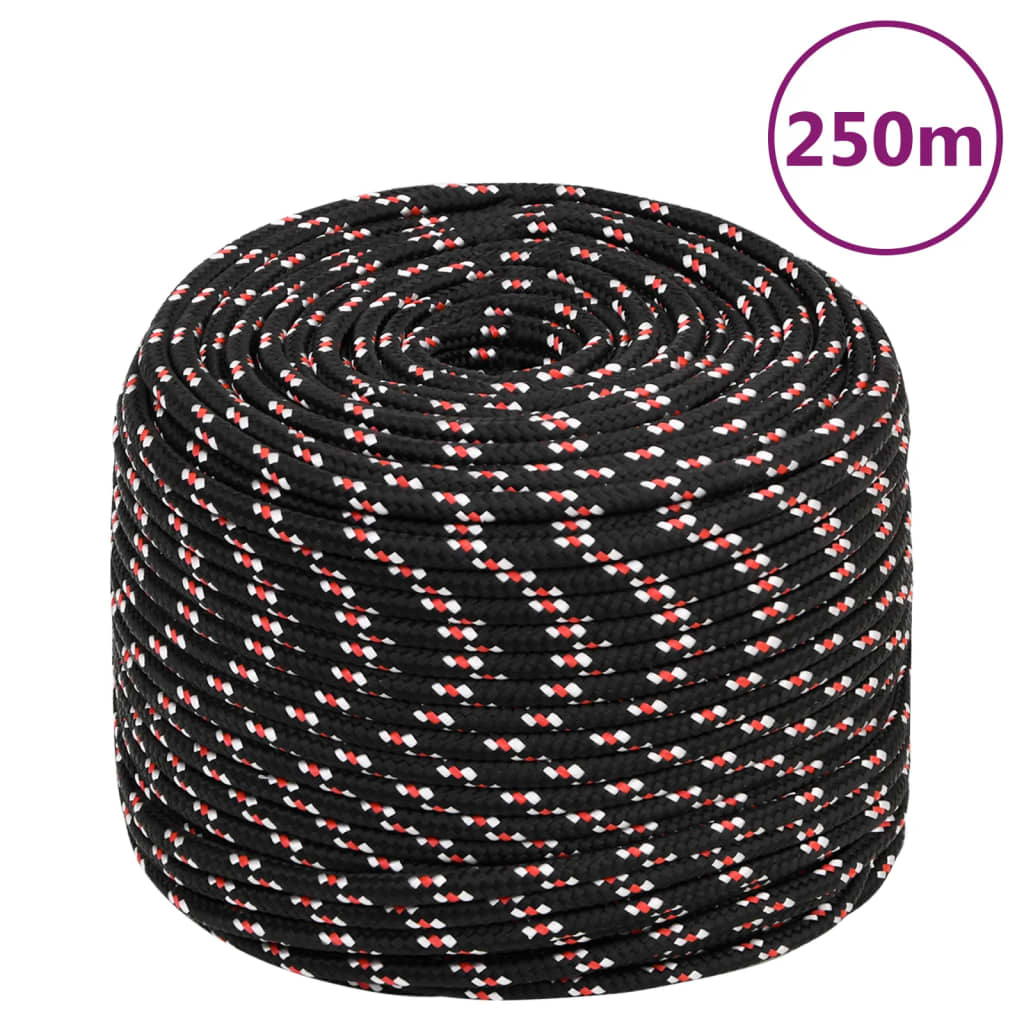 Brodski konop crni 6 mm 250 m od polipropilena