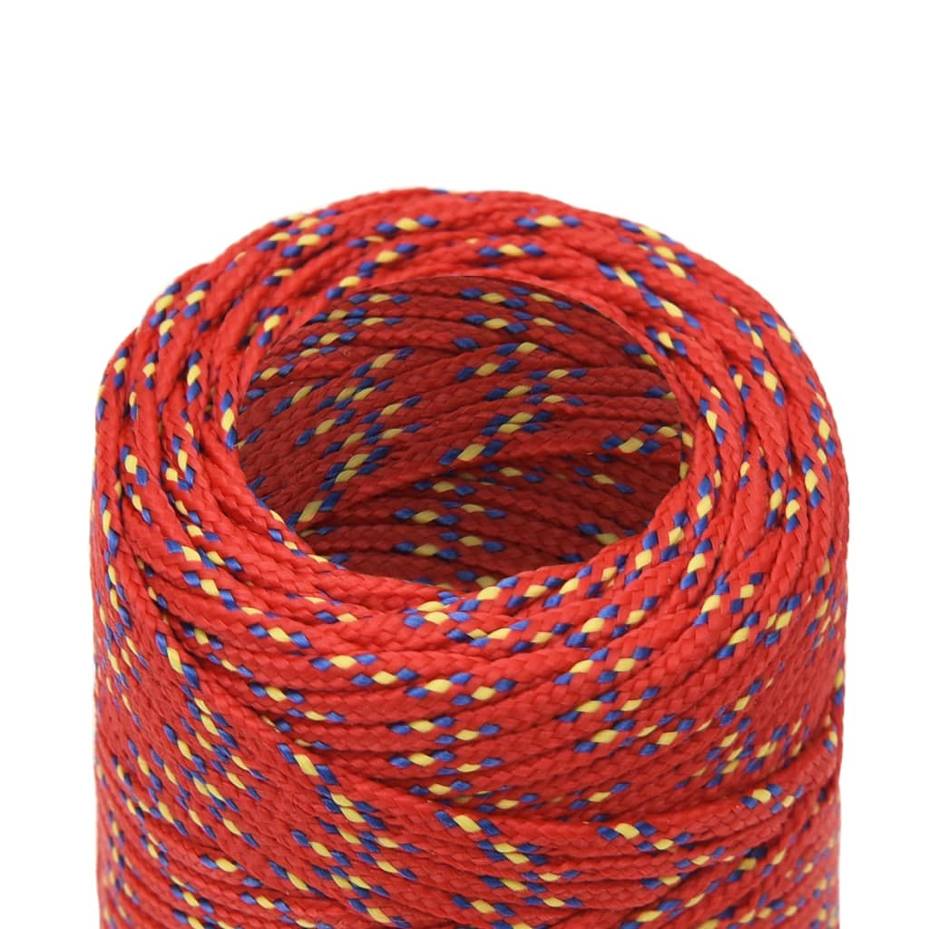 Brodski konop crveni 2 mm 100 m od polipropilena