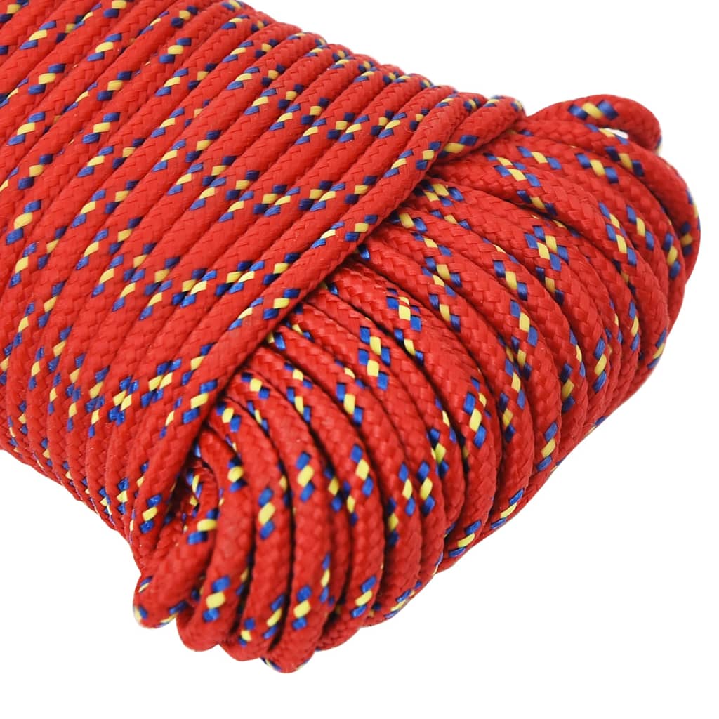 Brodski konop crveni 4 mm 50 m od polipropilena