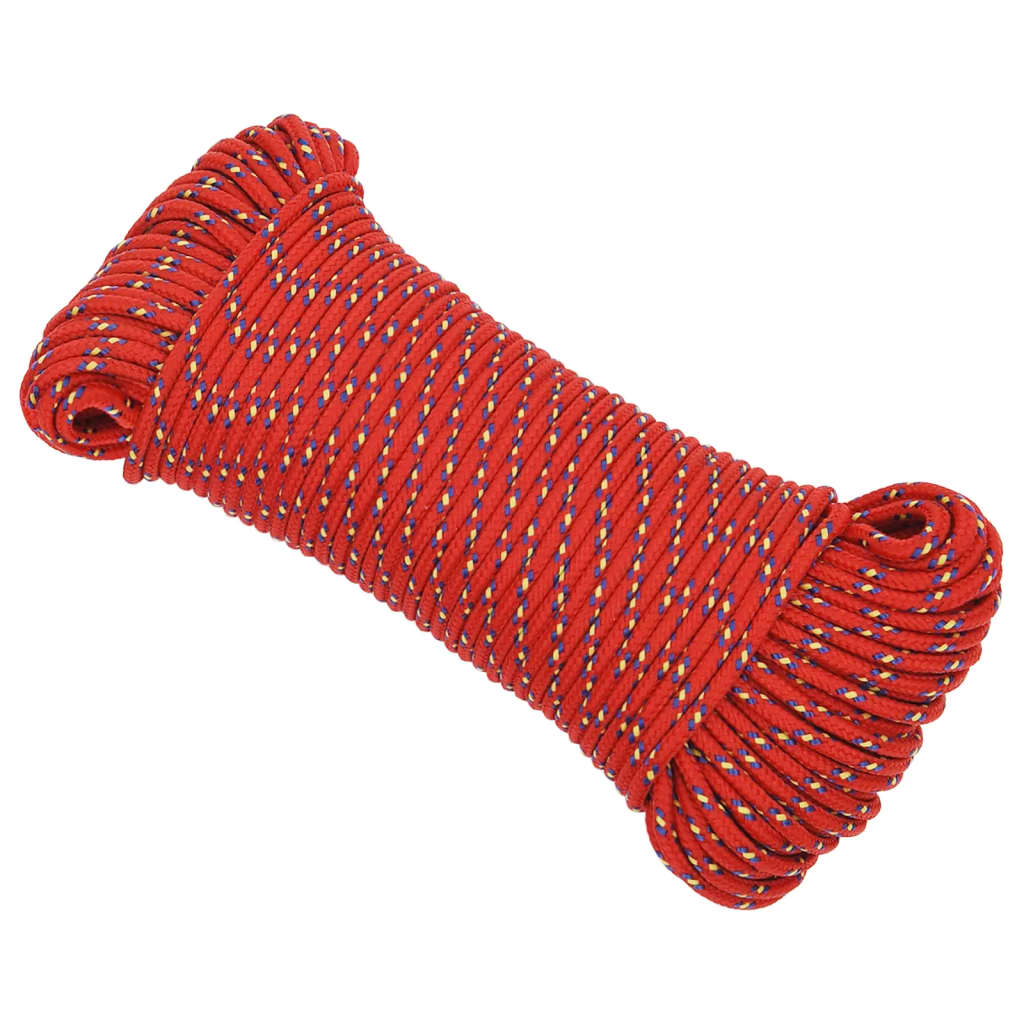 Brodski konop crveni 5 mm 100 m od polipropilena