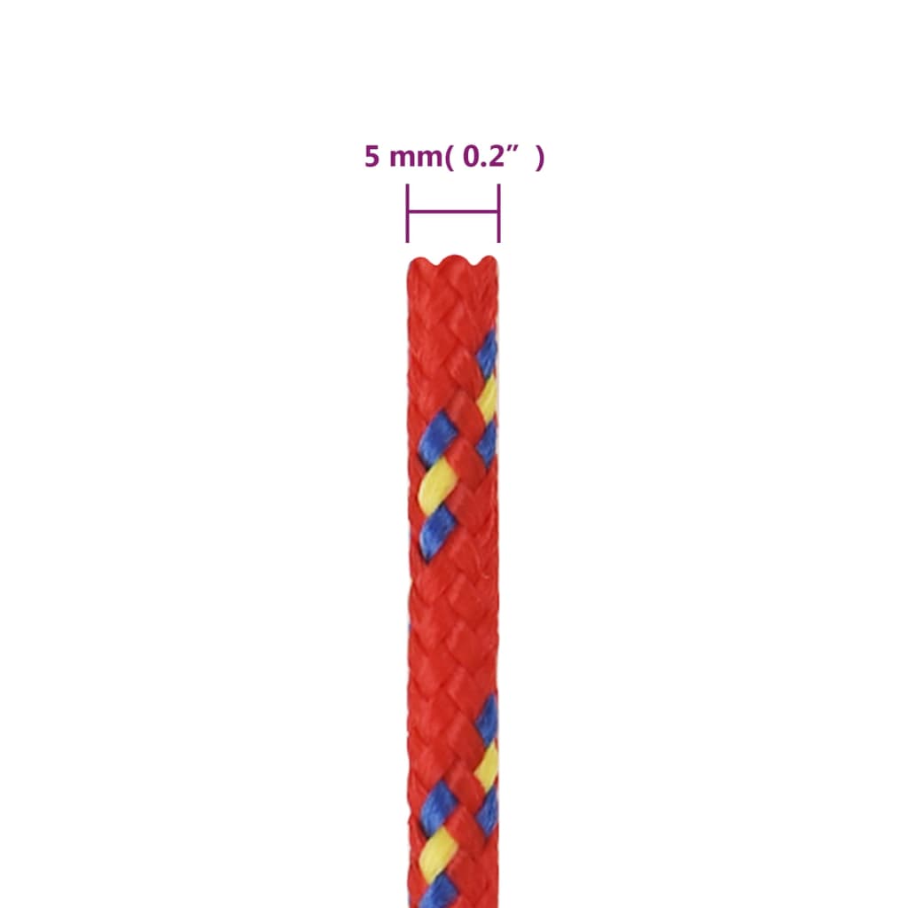 Brodski konop crveni 5 mm 250 m od polipropilena