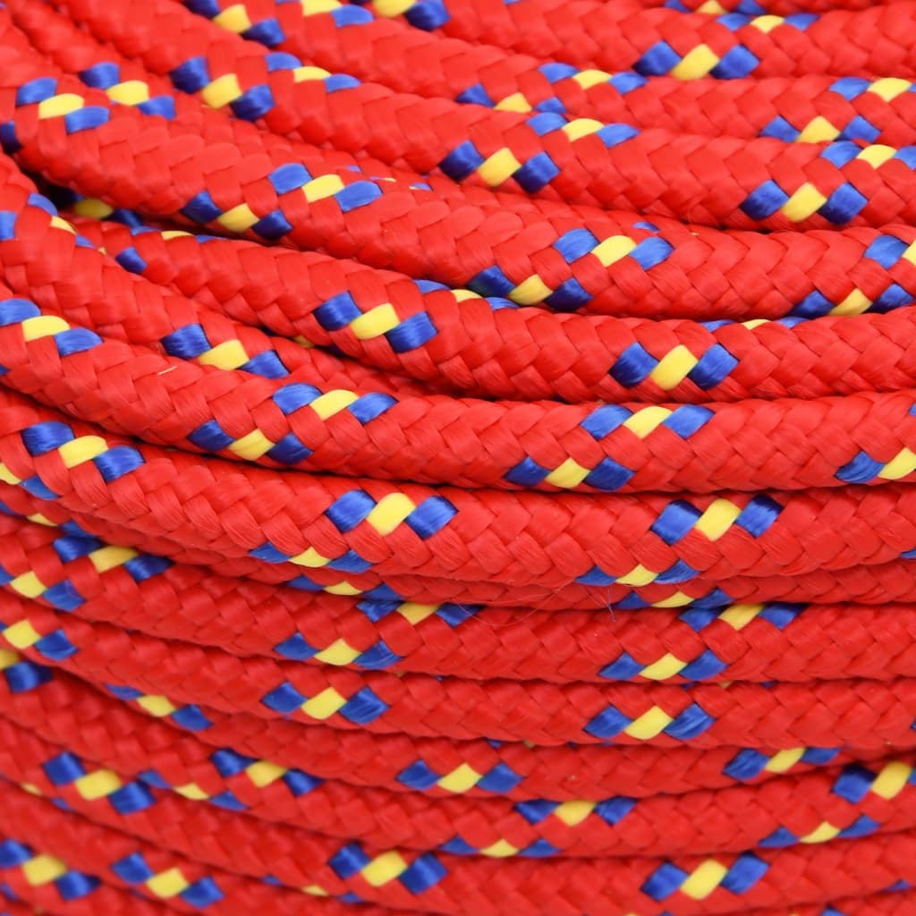 Brodski konop crveni 8 mm 50 m od polipropilena