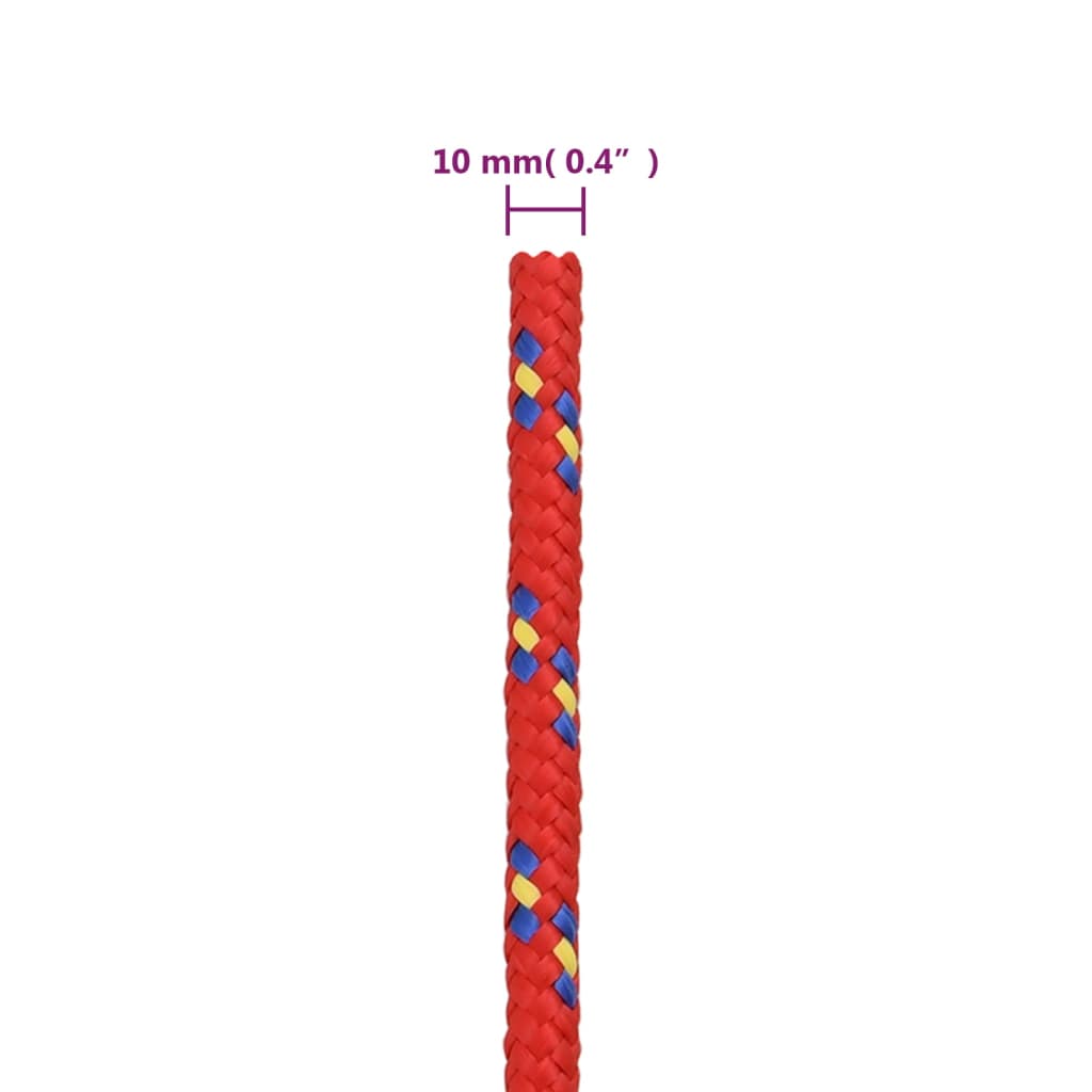 Brodski konop crveni 10 mm 100 m od polipropilena