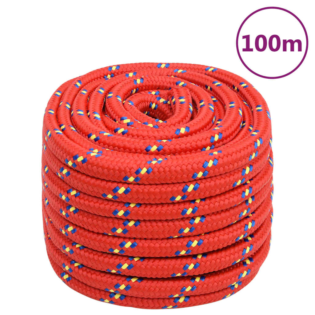 Brodski konop crveni 20 mm 100 m od polipropilena