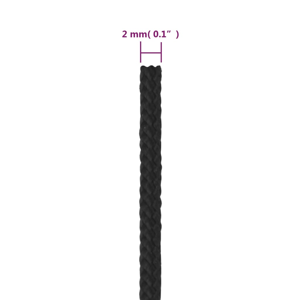 Brodski konop tamnocrni 2 mm 50 m od polipropilena