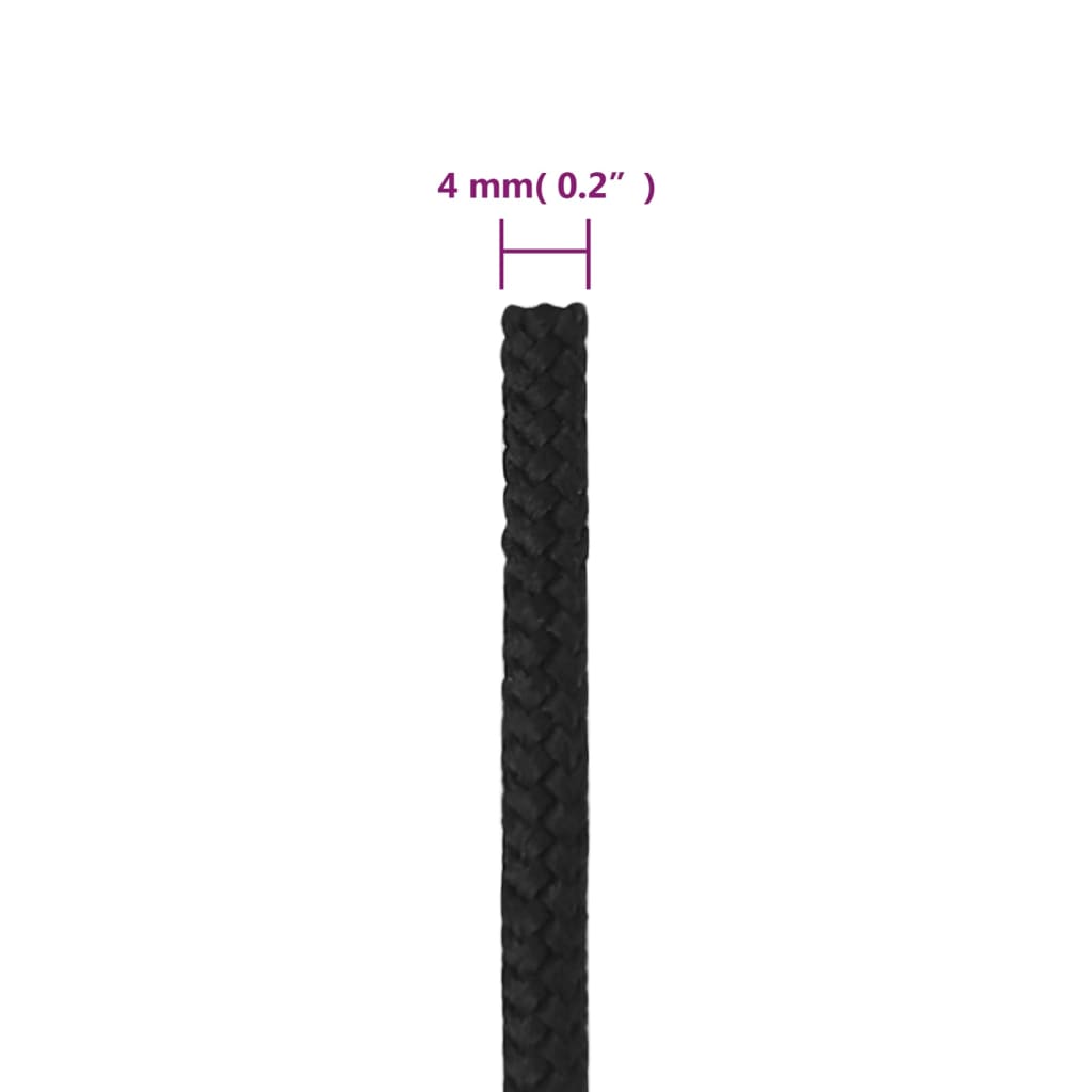 Brodski konop tamnocrni 4 mm 100 m od polipropilena