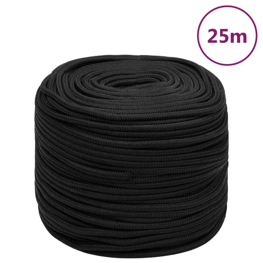 Brodski konop tamnocrni 6 mm 25 m od polipropilena
