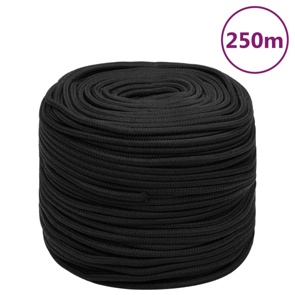 Brodski konop tamnocrni 6 mm 250 m od polipropilena