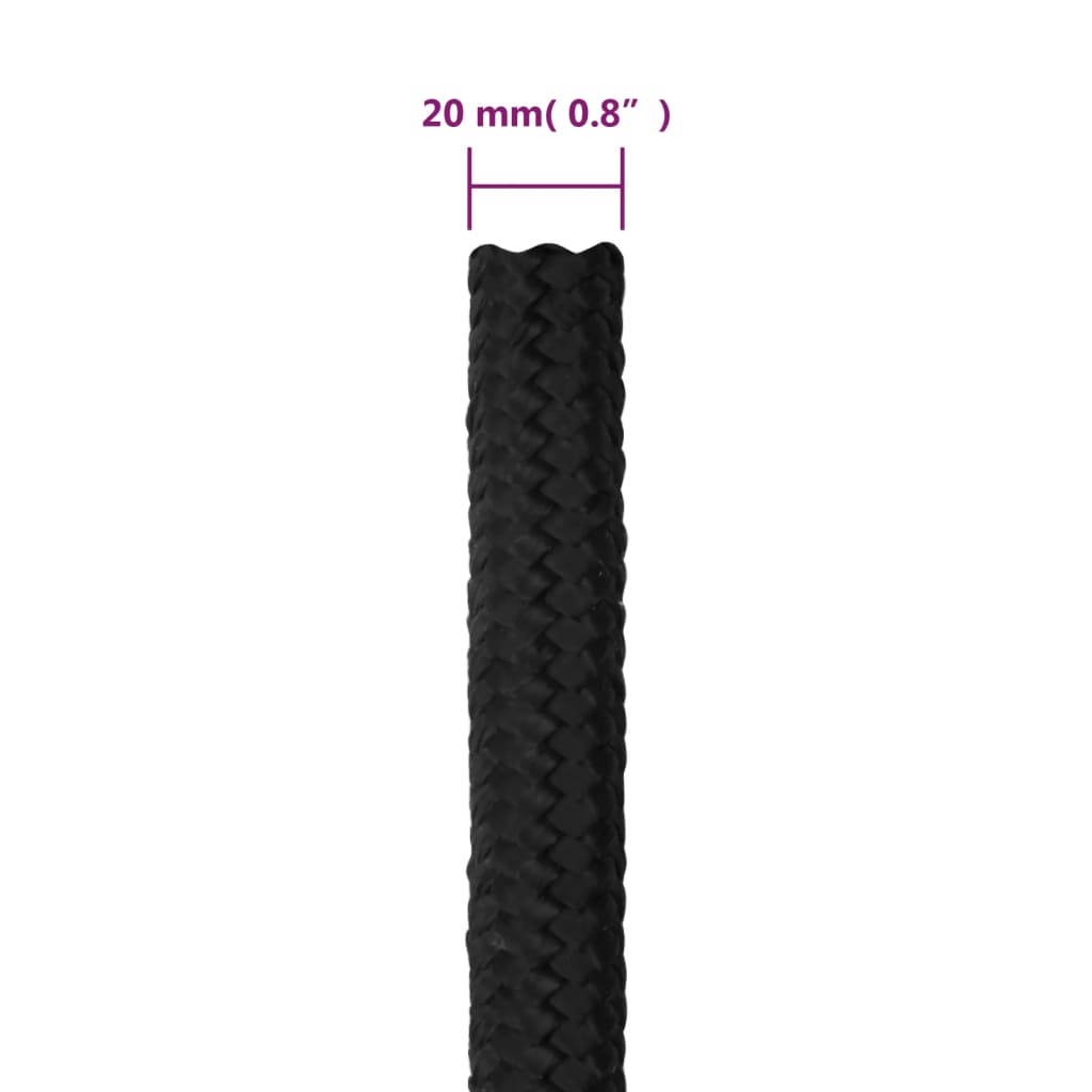 Brodski konop tamnocrni 20 mm 100 m od polipropilena