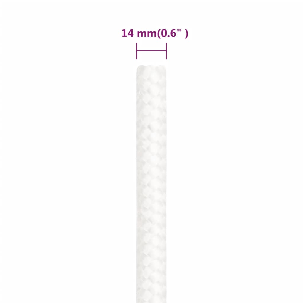 Brodski konop svjetlobijeli 14 mm 250 m od polipropilena
