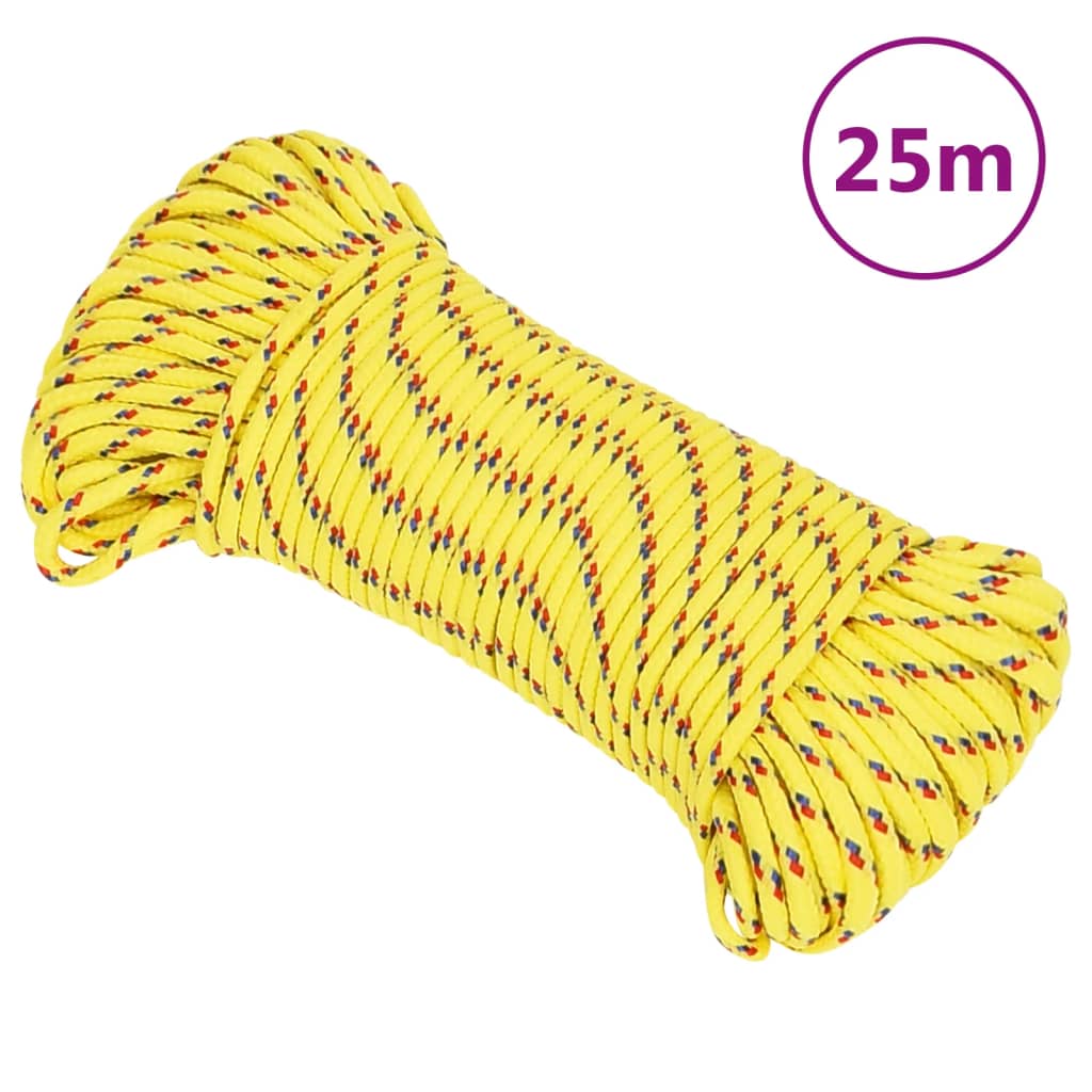 Brodski konop žuti 3 mm 25 m od polipropilena